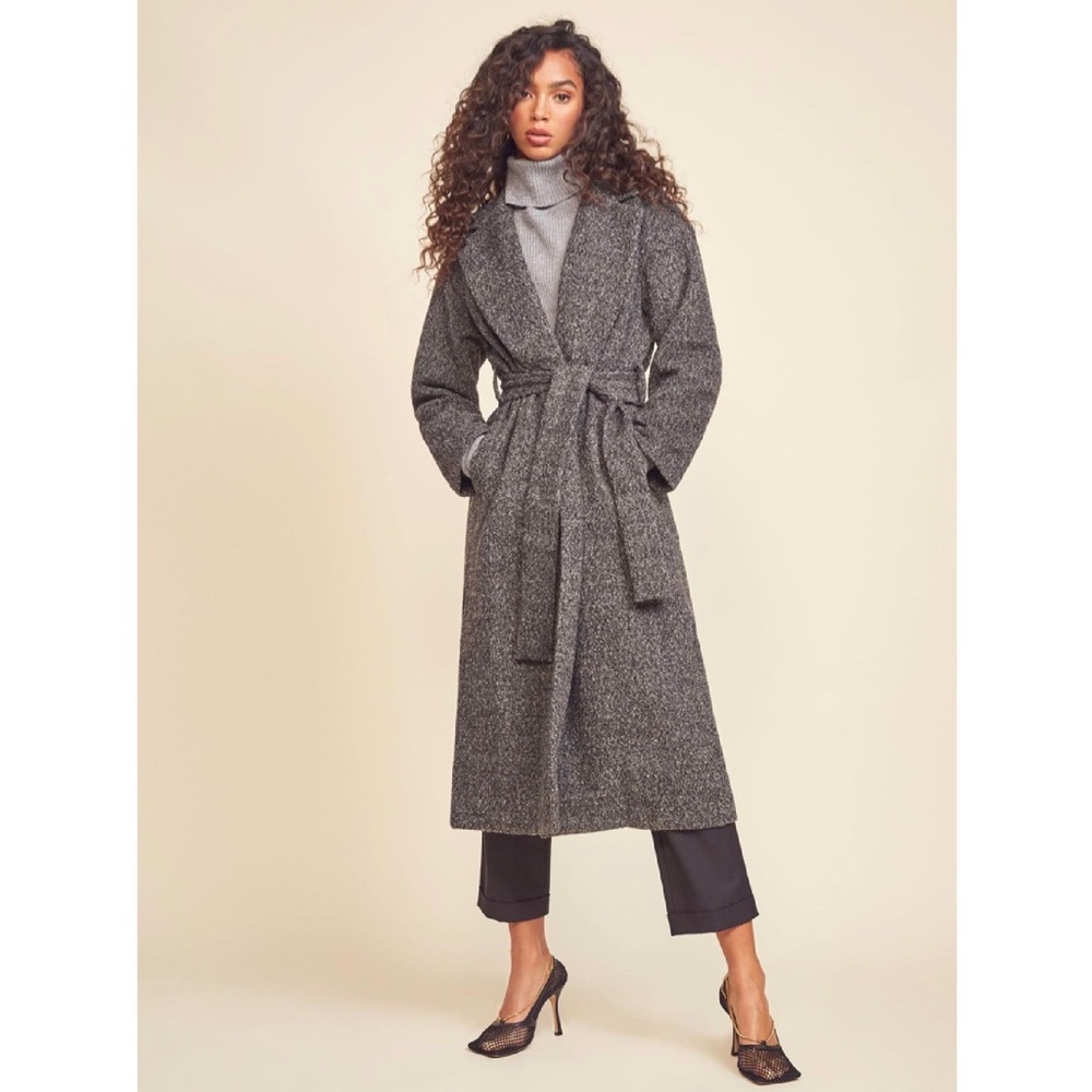 NWT Reformation The Gooding Coat in Dark Grey Size Medium M